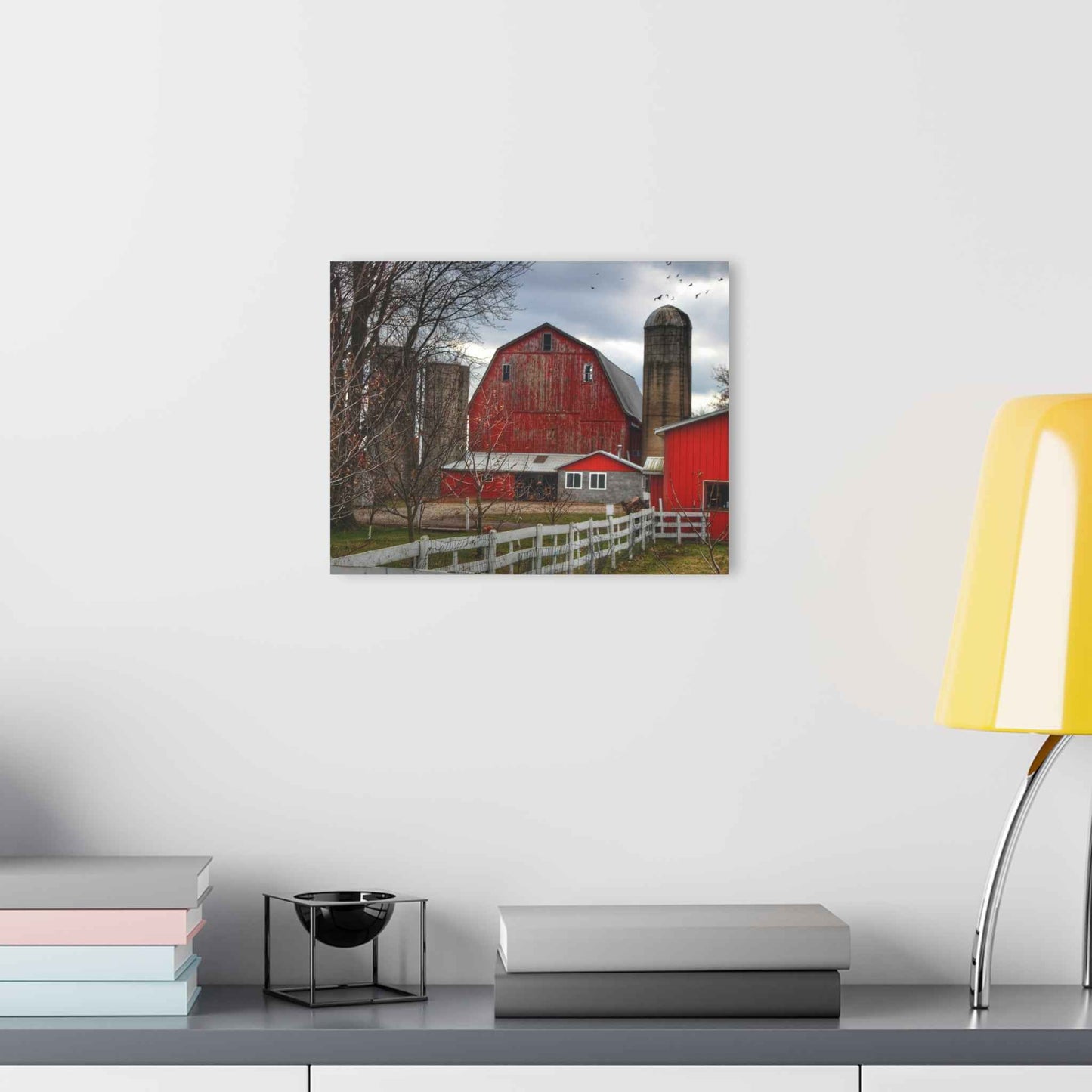 U R There Photography Peck Red Rustic Farmhouse Acrylic Wall Print