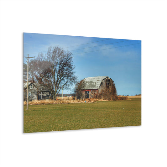 U R There Photography Bay City - Forestville Forgotten Grey Rustic Farmhouse Acrylic Wall Print