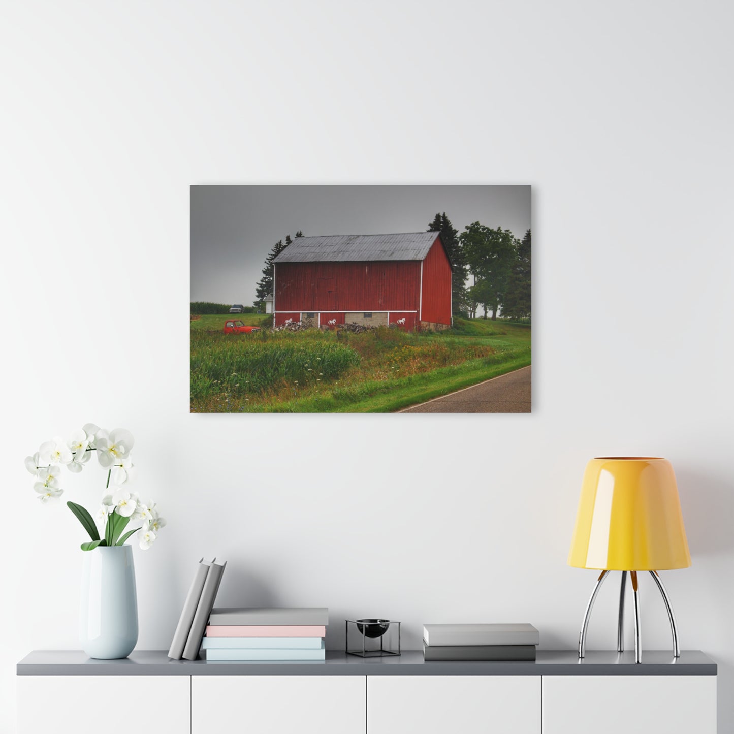 U R There Photography Brown Road Horse Barn I Rustic Farmhouse Acrylic Wall Print