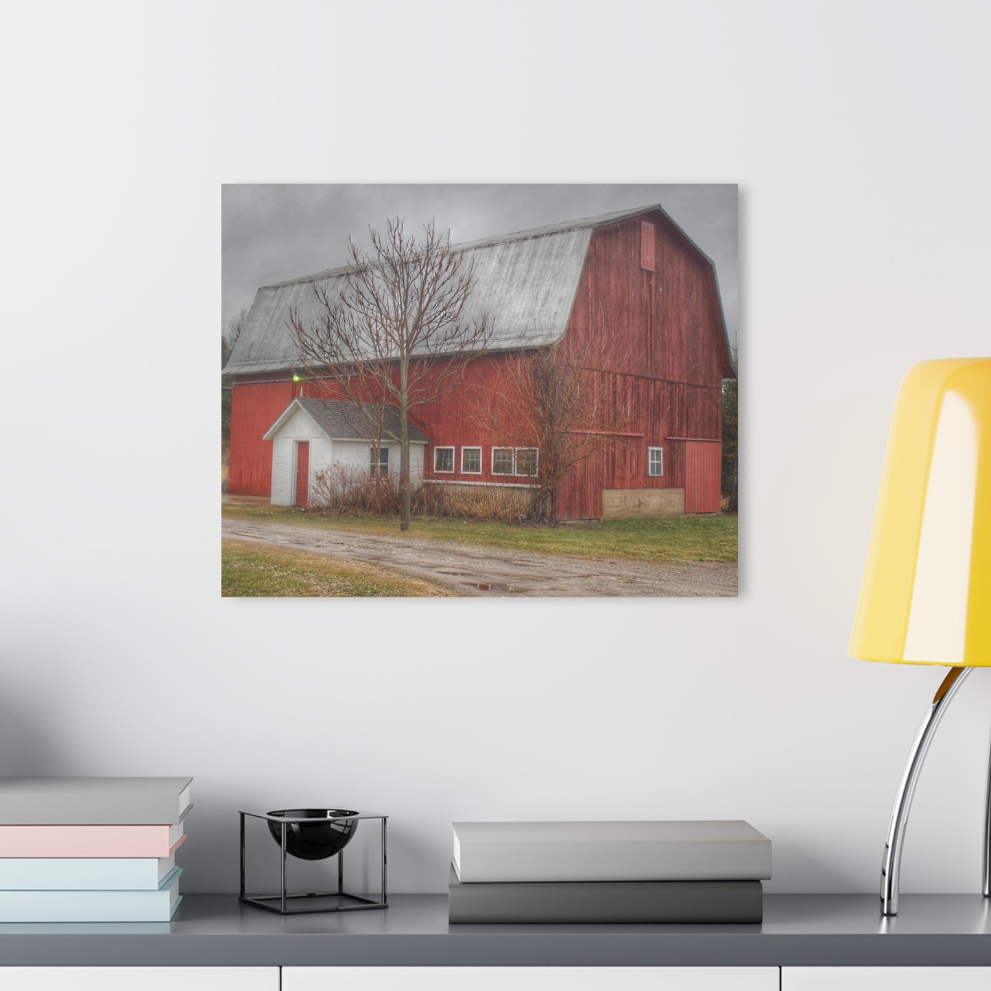 U R There Photography Bray Road Red II Rustic Farmhouse Acrylic Wall Print