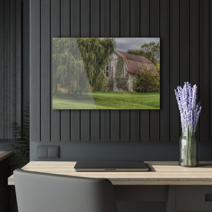 U R There Photography McDowell Road Grey Rustic Farmhouse Acrylic Wall Print