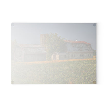 U R There Photography Swaffer Road Duo Rustic Farmhouse Tempered-Glass Cutting Board