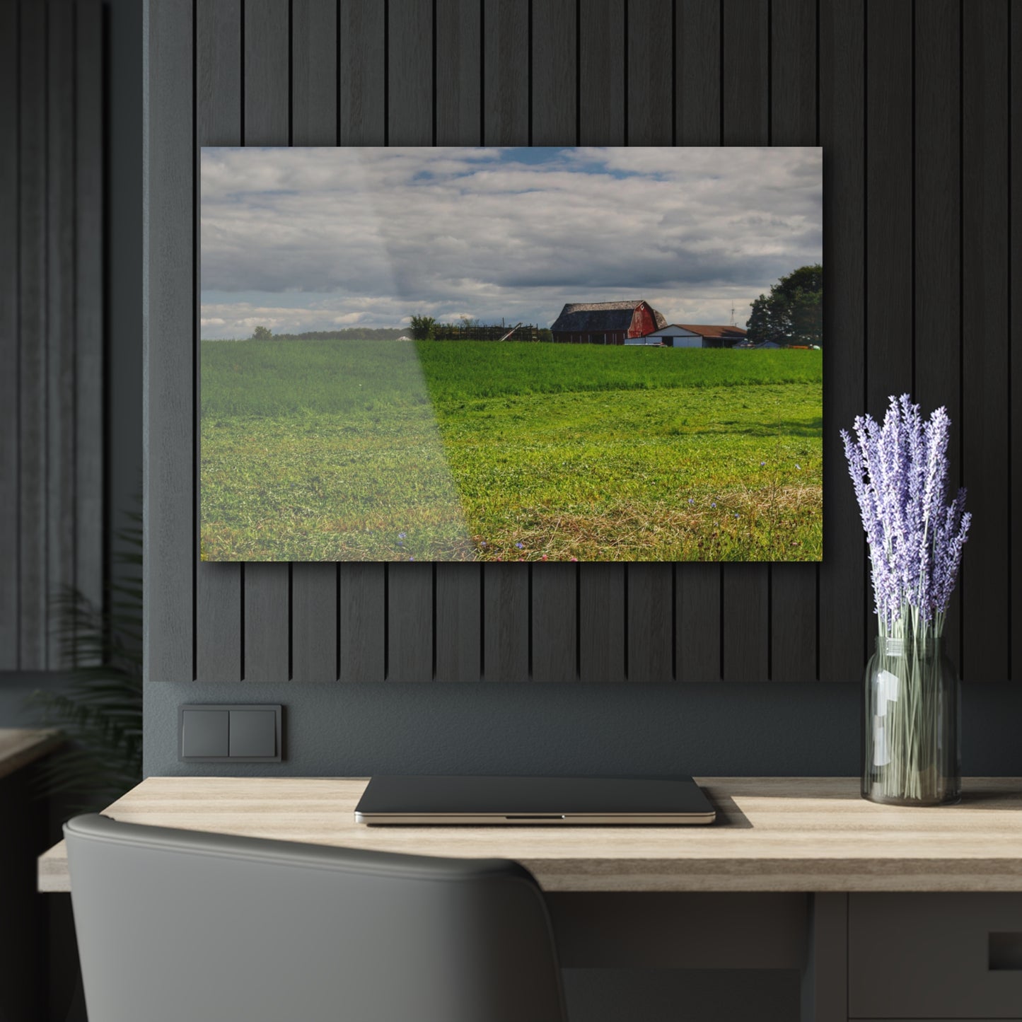 U R There Photography Across the Field in Kingston Rustic Farmhouse Acrylic Wall Print