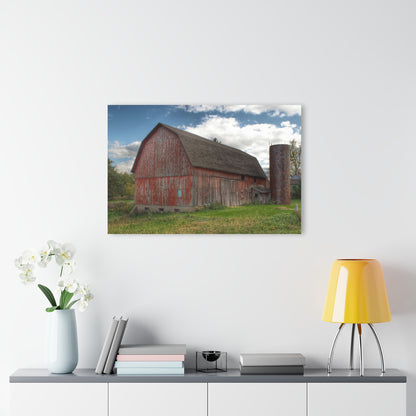 U R There Photography Baldwin Road Red Rustic Farmhouse Acrylic Wall Print
