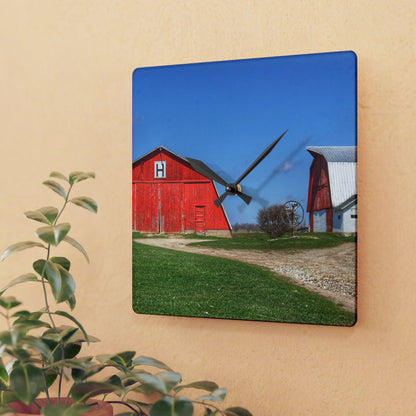 U R There Photography Shay Lake Duo Rustic Farmhouse Acrylic Analog Wall Clock