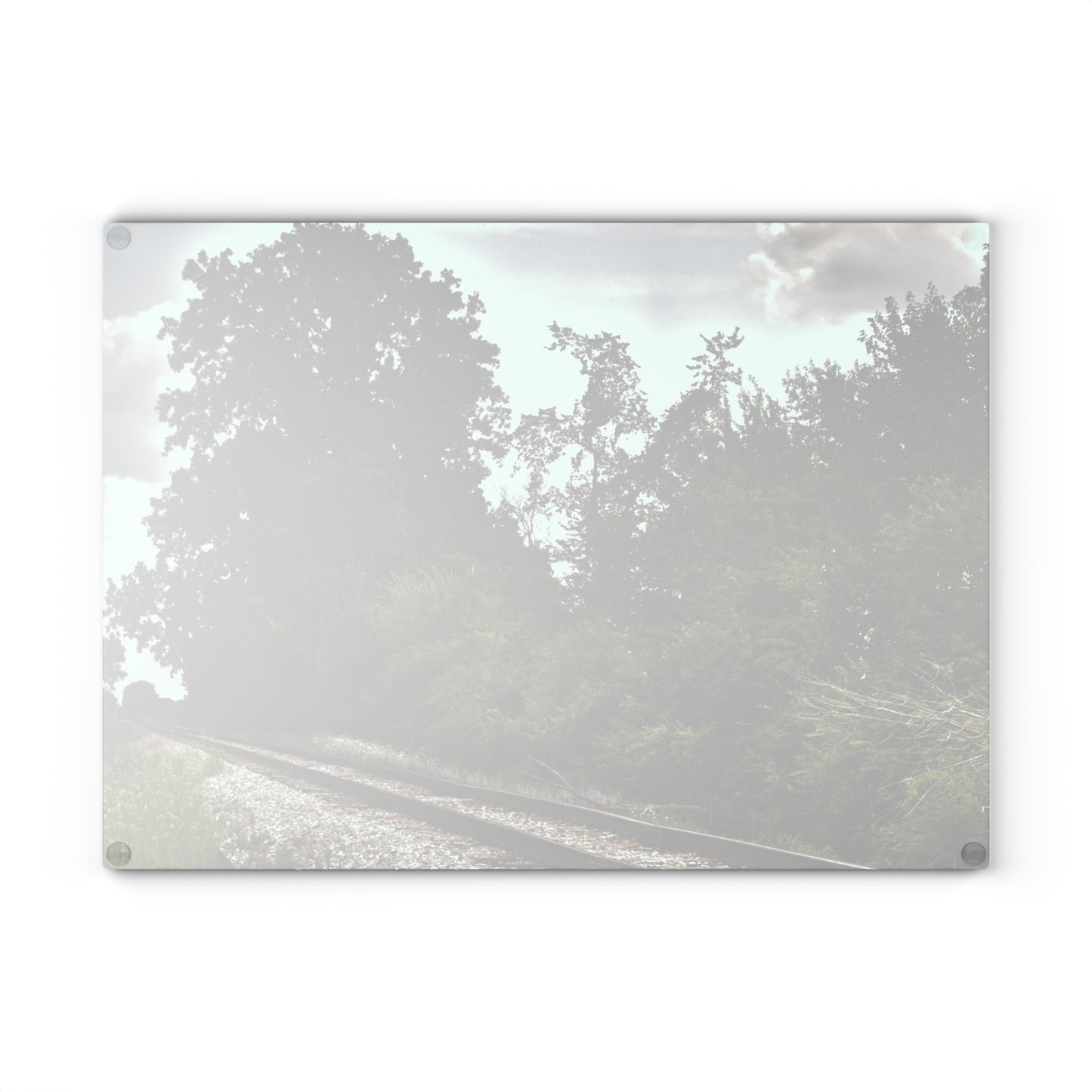 Barn Boutique Rustic Tempered-Glass Cutting Board| Michigan Rails I