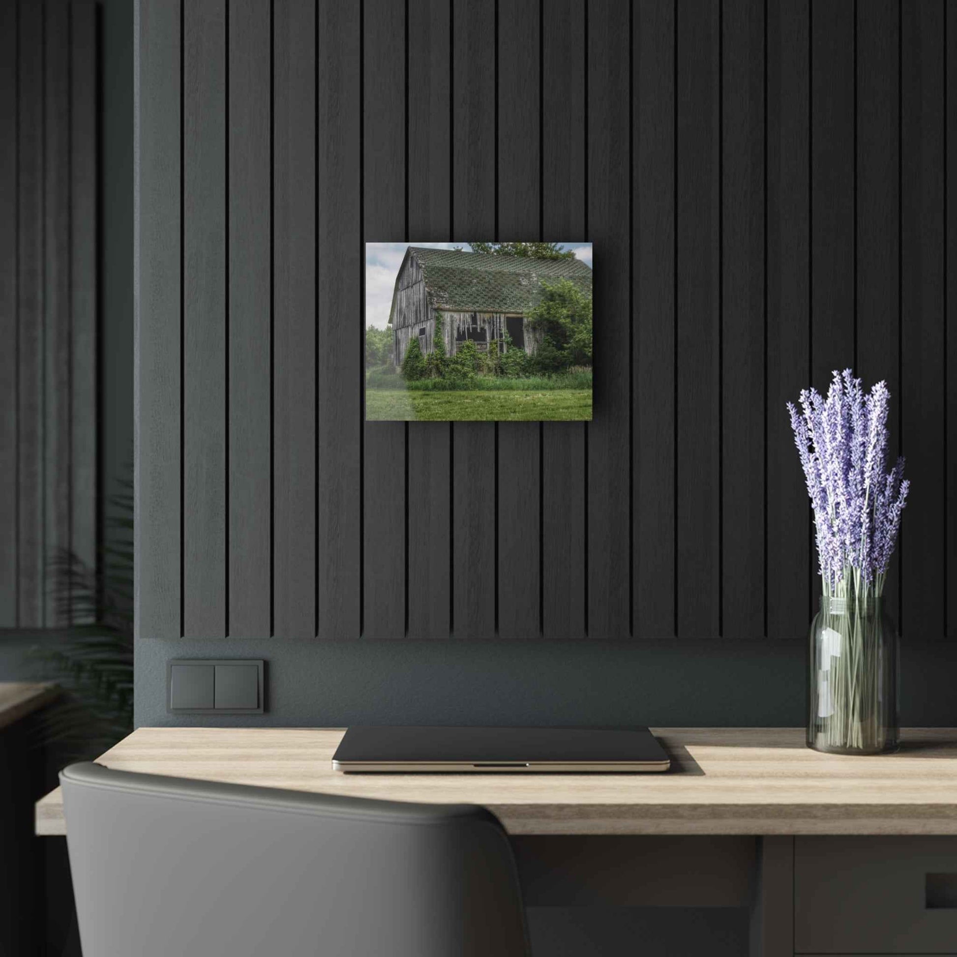 U R There Photography Hunters Creek Forgotten Grey Rustic Farmhouse Acrylic Wall Print