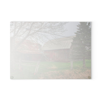 U R There Photography Dodge Road Forgotten Greys Rustic Farmhouse Tempered-Glass Cutting Board