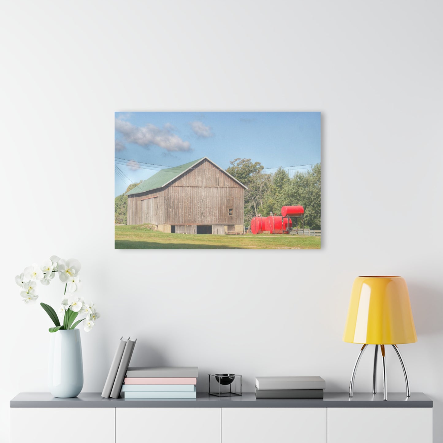 U R There Photography Kingston Road Grey Rustic Farmhouse Acrylic Wall Print