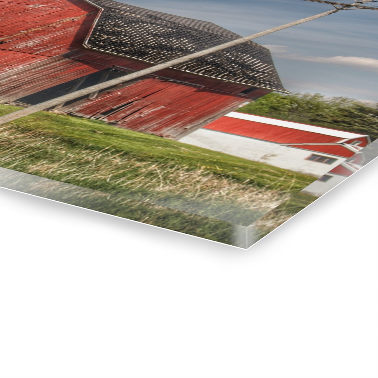 U R There Photography Hollenbeck Road Red II Rustic Farmhouse Acrylic Wall Print