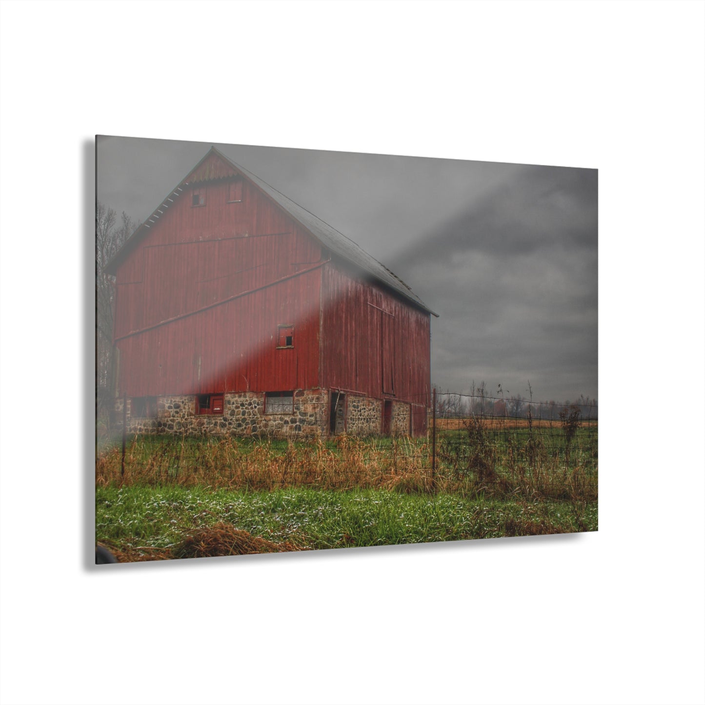 U R There Photography Bowers Road Red III Rustic Farmhouse Acrylic Wall Print