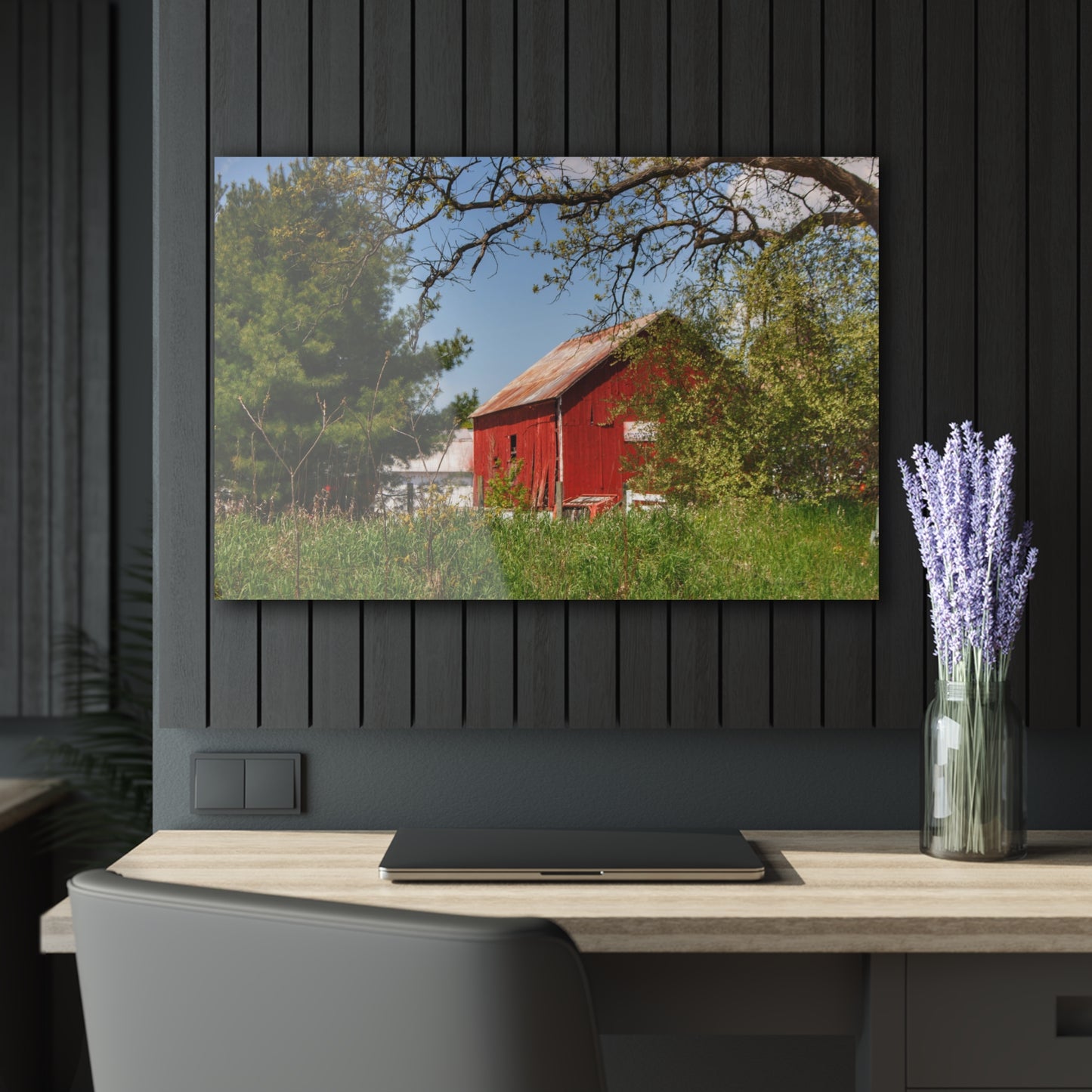 U R There Photography Bronson Lake Road Barn at the Bend Rustic Farmhouse Acrylic Wall Print