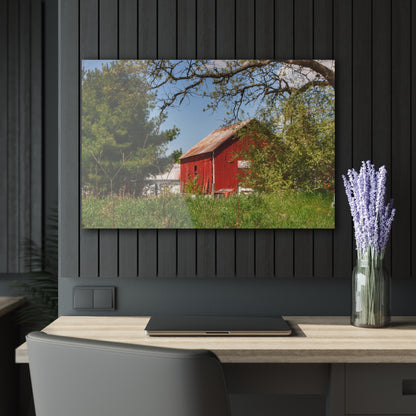 U R There Photography Bronson Lake Road Barn at the Bend Rustic Farmhouse Acrylic Wall Print