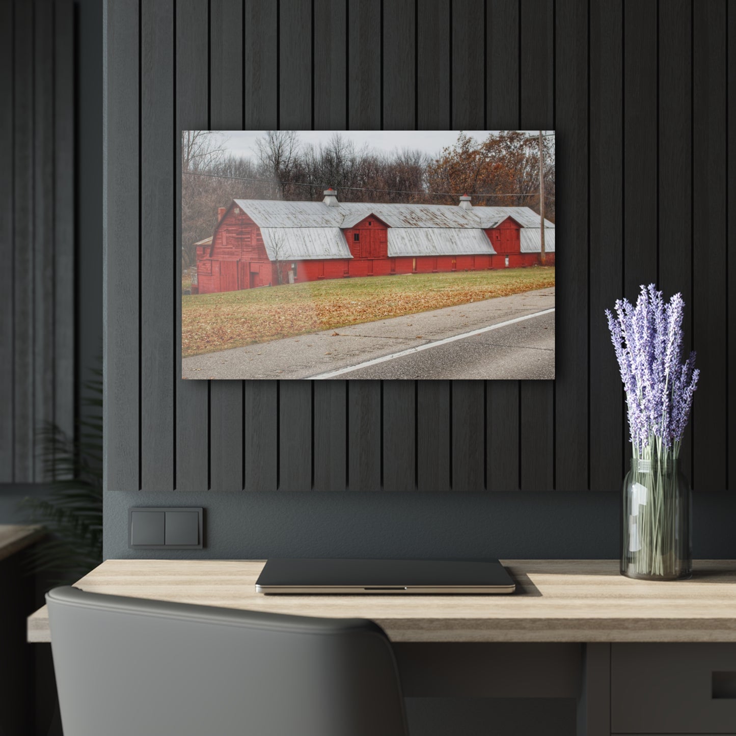 U R There Photography Caseville Red Rustic Farmhouse Acrylic Wall Print