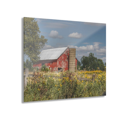 U R There Photography Nettney Road Red Rustic Farmhouse Acrylic Wall Print