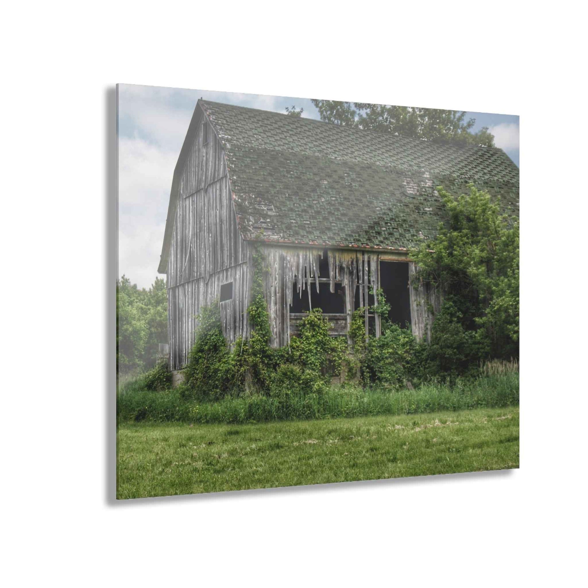 U R There Photography Hunters Creek Forgotten Grey Rustic Farmhouse Acrylic Wall Print