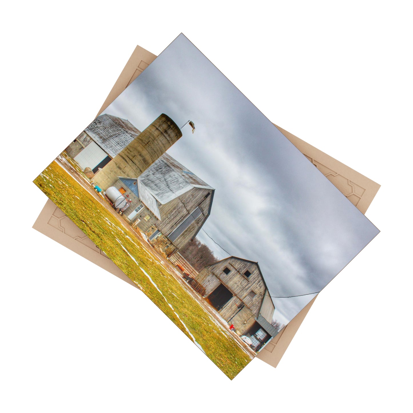 U R There Photography Chapman Greys Rustic Farmhouse Decorative Ceramic Tile