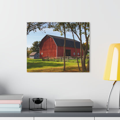 U R There Photography Hough Road Red I Rustic Farmhouse Acrylic Wall Print