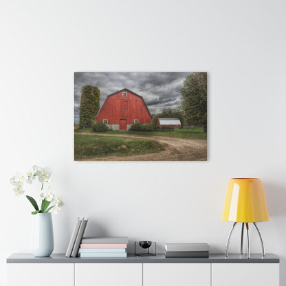 U R There Photography Horton Road Red and Silo Rustic Farmhouse Acrylic Wall Print