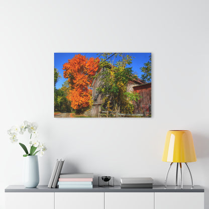U R There Photography Oxford Rusted Red in Fall Rustic Farmhouse Acrylic Wall Print