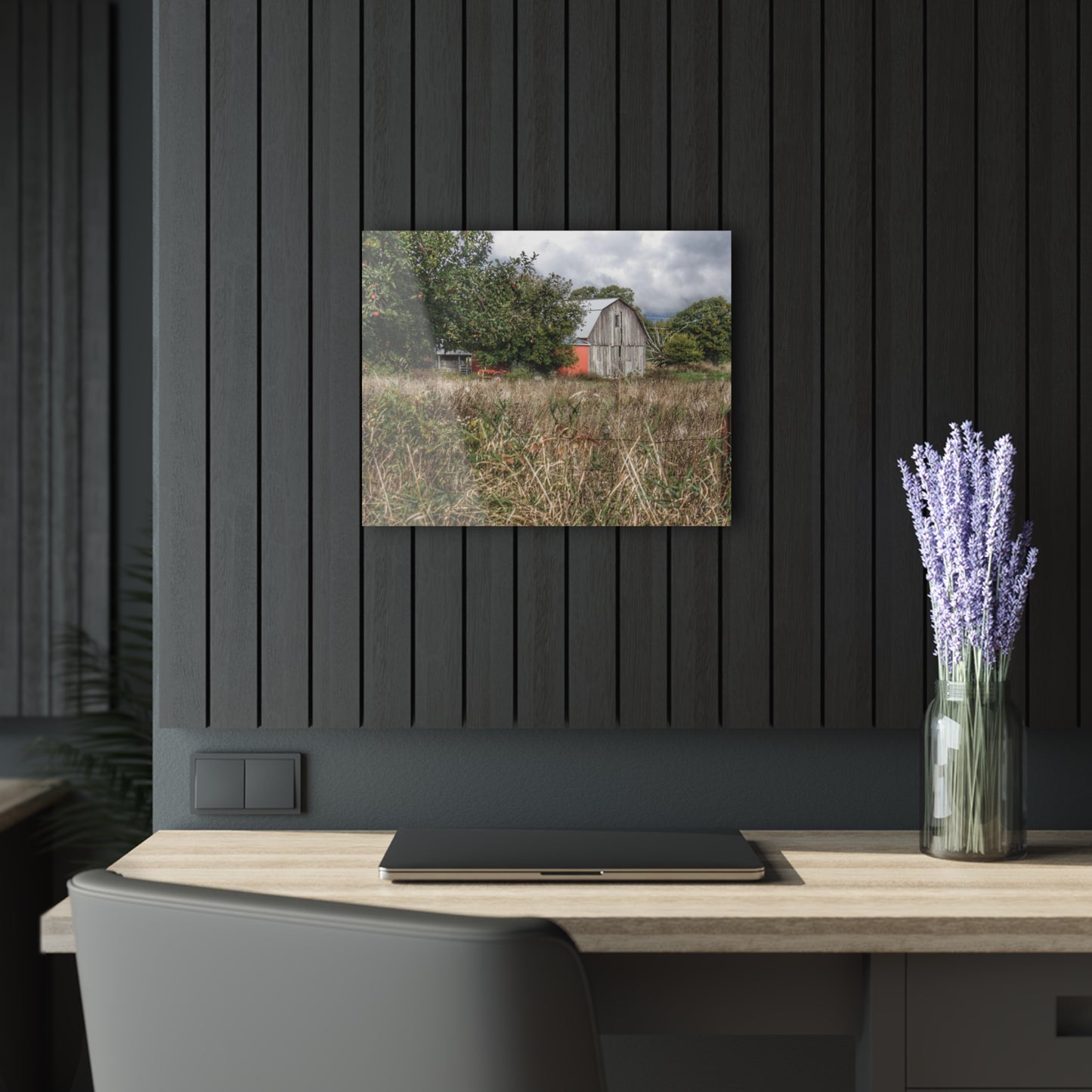U R There Photography East Frances Road Hidden Grey I Rustic Farmhouse Acrylic Wall Print