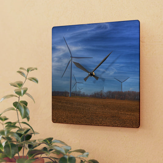 Rustic Farmhouse Wall Clock featuring Windmill Alley I