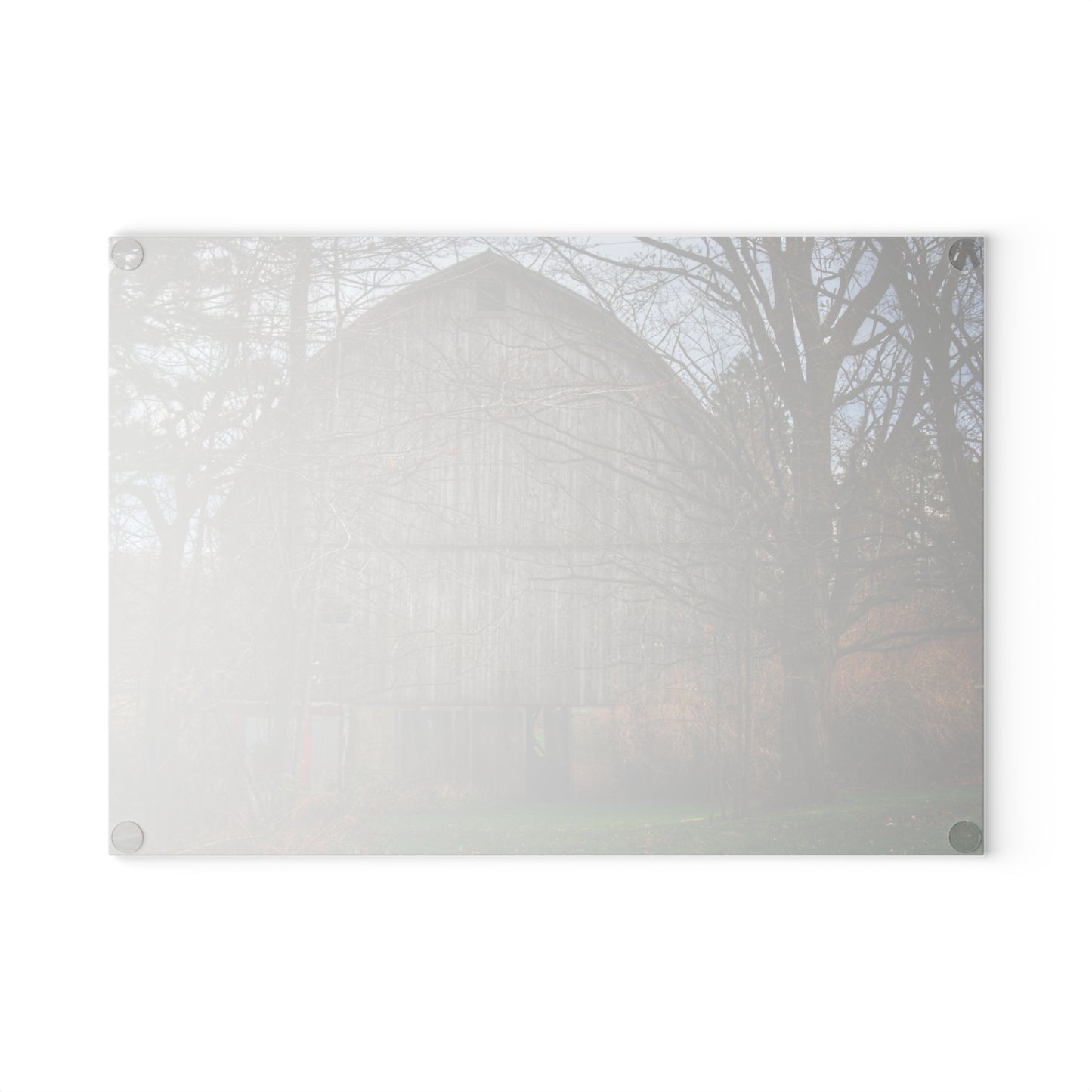 U R There Photography West Murphy Lake Road Grey Rustic Farmhouse Tempered-Glass Cutting Board