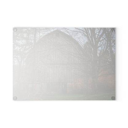 U R There Photography West Murphy Lake Road Grey Rustic Farmhouse Tempered-Glass Cutting Board