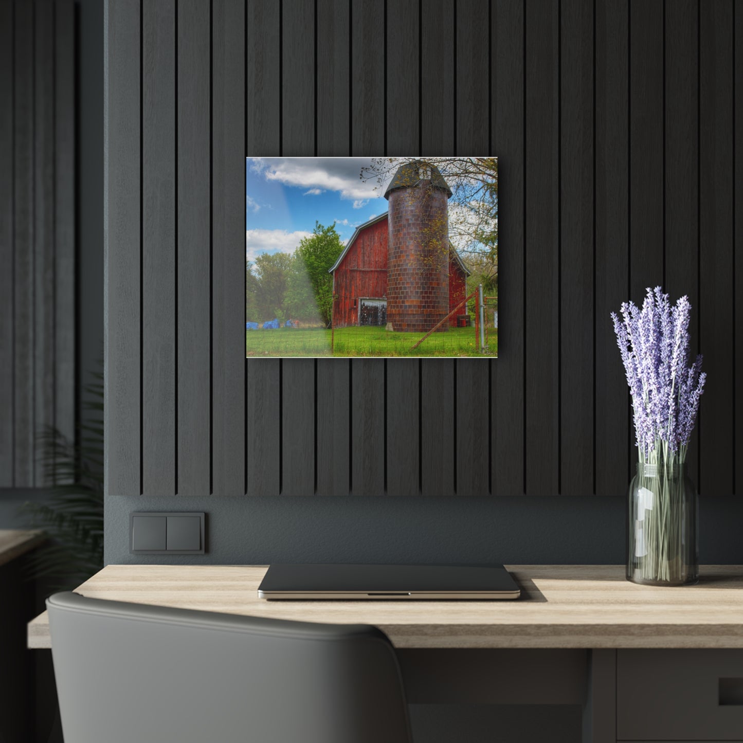 Barn Boutique Modern Farmhouse Acrylic Wall Print| Mead Road Red