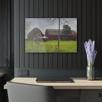 U R There Photography Bishop Road Reds I Rustic Farmhouse Acrylic Wall Print