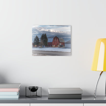 U R There Photography Glover Road Red Rustic Farmhouse Acrylic Wall Print