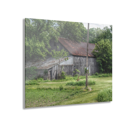 U R There Photography Frankenmuth Grey Saltbox Rustic Farmhouse Acrylic Wall Print