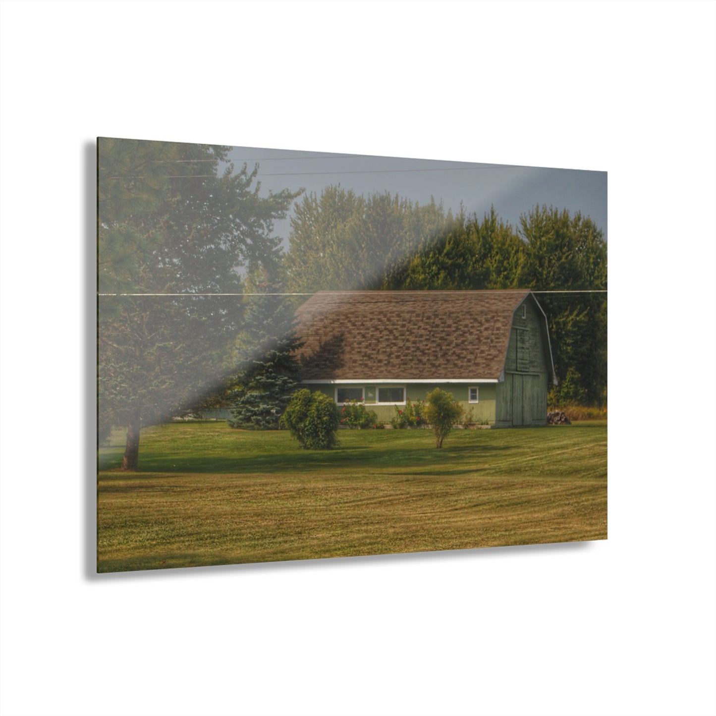U R There Photography Crawford Road Green Rustic Farmhouse Acrylic Wall Print