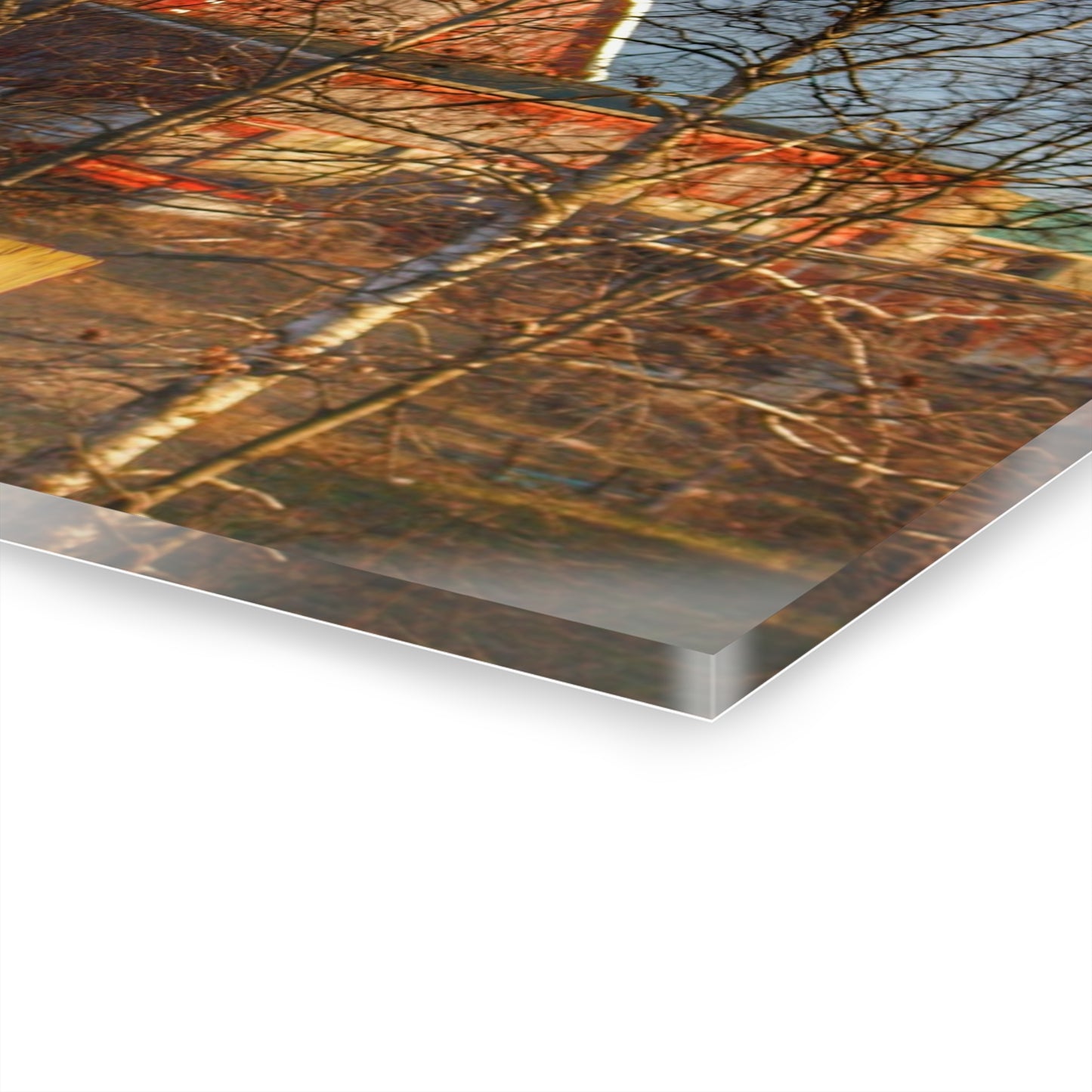 U R There Photography Marathon Road Hillside Red I Rustic Farmhouse Acrylic Wall Print