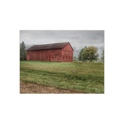 U R There Photography Birch Road Red Rustic Farmhouse Decorative Ceramic Tile