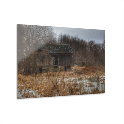 U R There Photography Norway Lake Hidden Grey I Rustic Farmhouse Acrylic Wall Print
