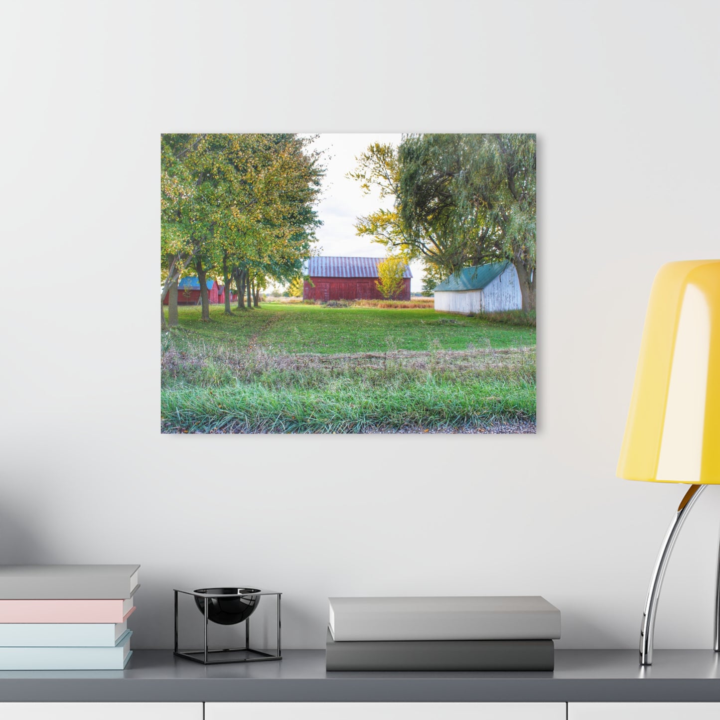 U R There Photography Wilcox Road Reds Rustic Farmhouse Acrylic Wall Print
