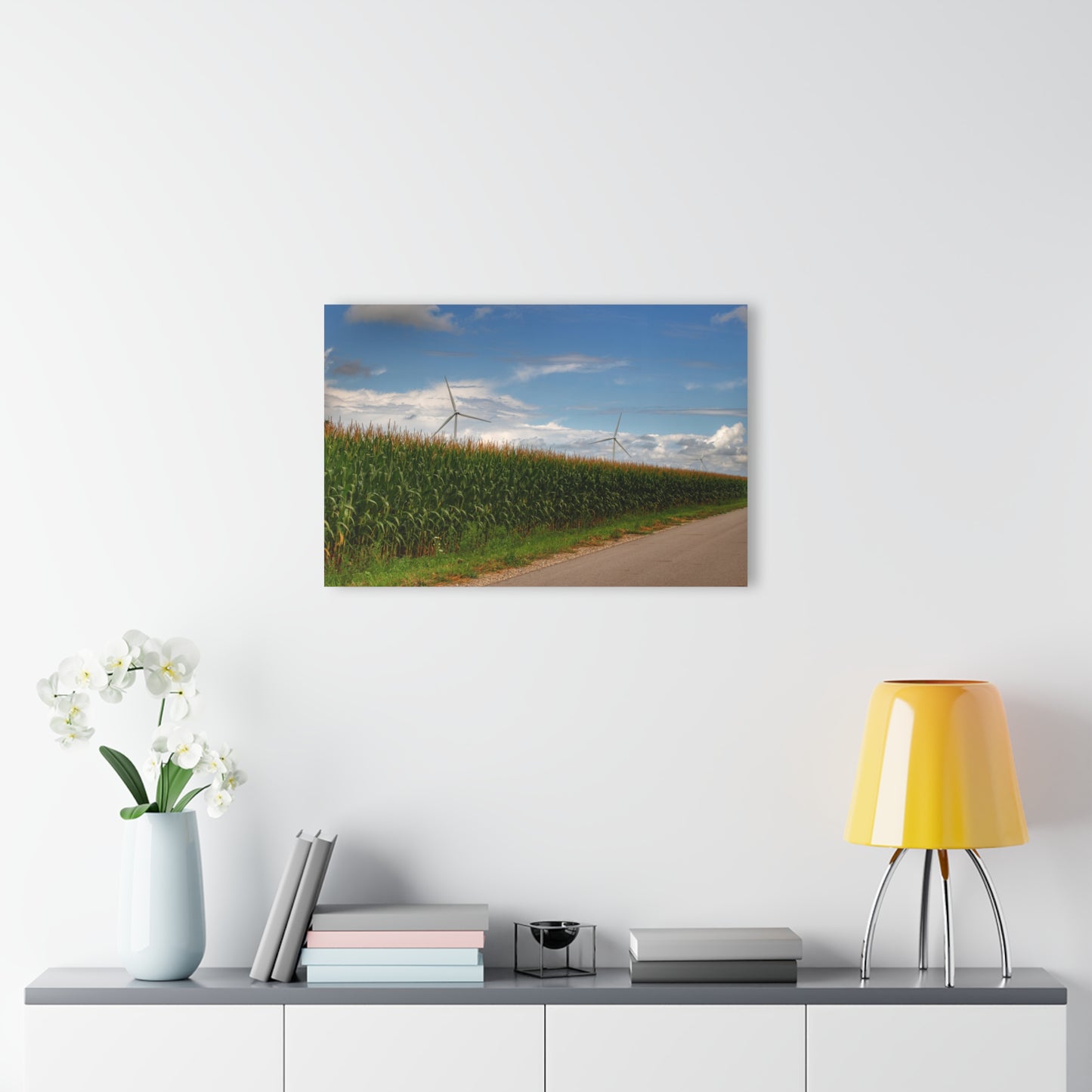 U R There Photography Gilford Road Corn Row Rustic Farmhouse Acrylic Wall Print