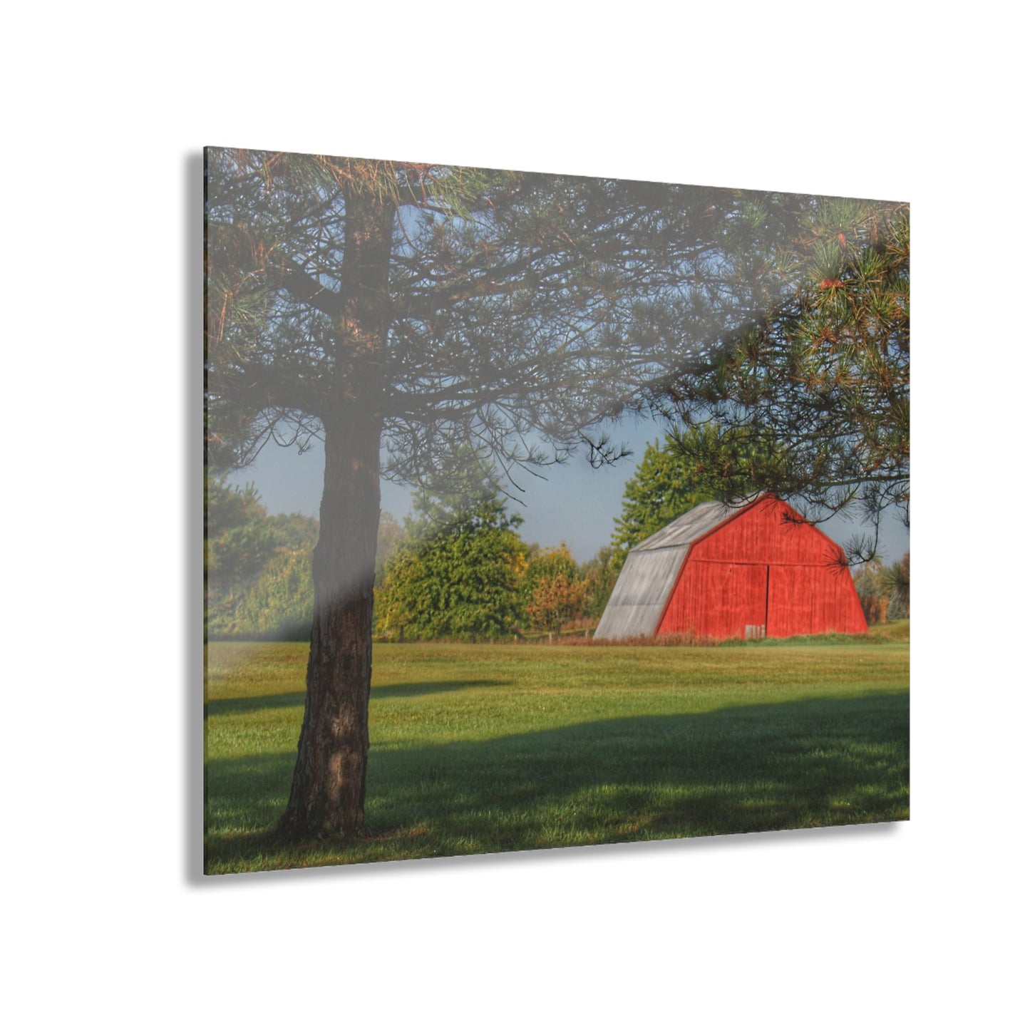 U R There Photography Peppermill Road Hidden Red Rustic Farmhouse Acrylic Wall Print