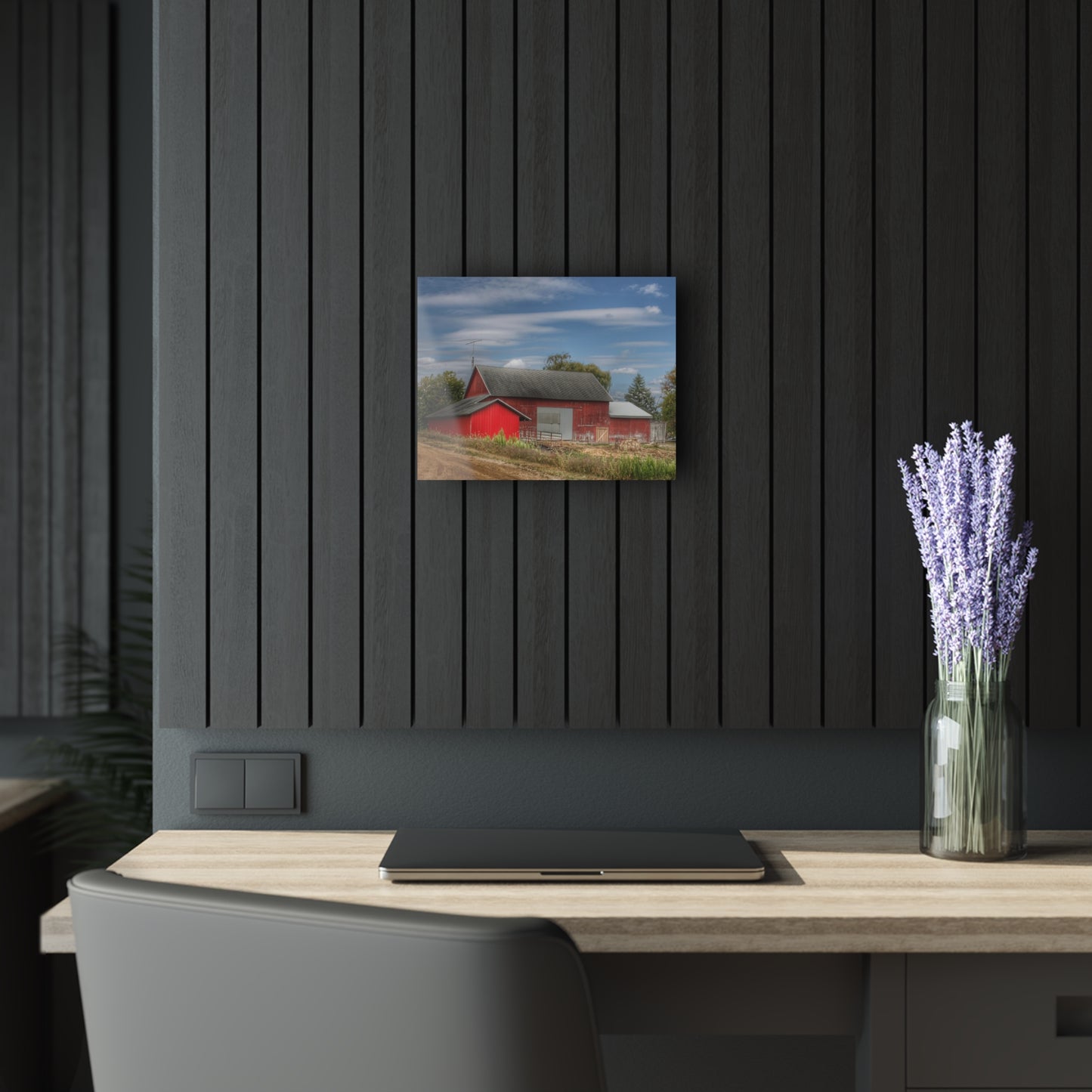 U R There Photography Wheeling Road Horse Barn Rustic Farmhouse Acrylic Wall Print