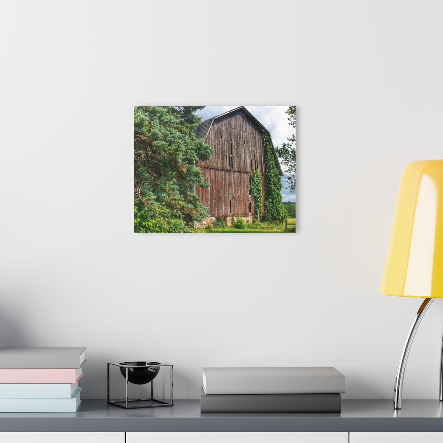 Barn Boutique Modern Farmhouse Acrylic Wall Print| North Branch Ivy Grey II