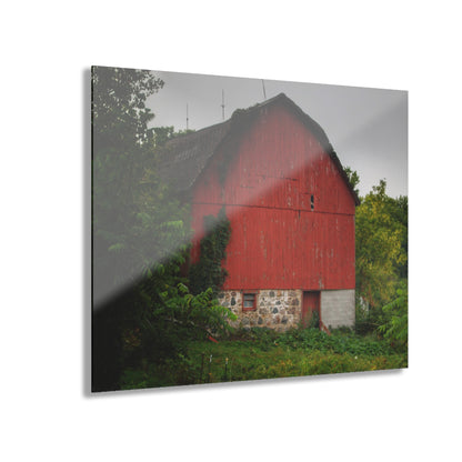 U R There Photography Brown Road Hidden Red I Rustic Farmhouse Acrylic Wall Print