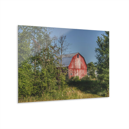U R There Photography Columbiaville Red in Summer I Rustic Farmhouse Acrylic Wall Print