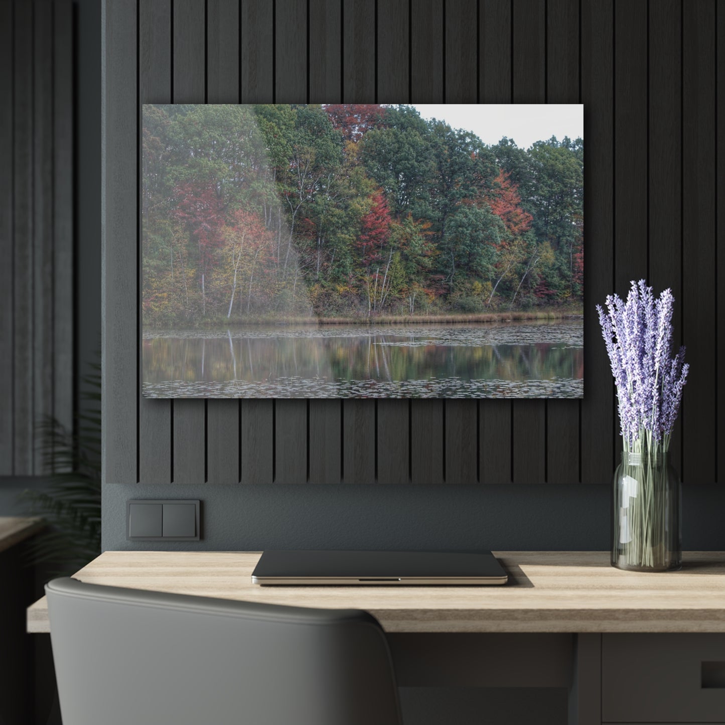 U R There Photography Fall on Murphy Lake IV Rustic Farmhouse Acrylic Wall Print