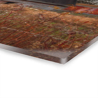 U R There Photography Field Grey and Little Red Rustic Farmhouse Acrylic Wall Print