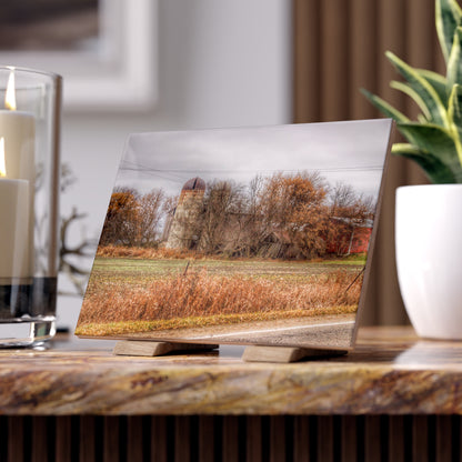 U R There Photography Burnside Road Grey II Rustic Farmhouse Decorative Ceramic Tile