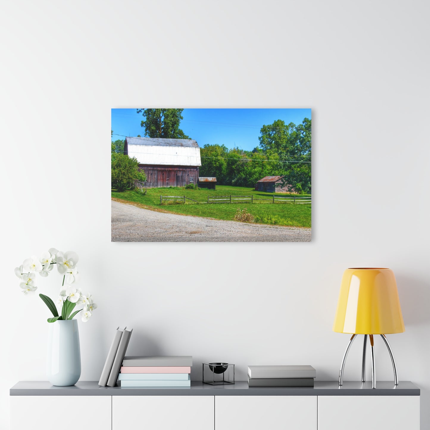 U R There Photography Vienna Road Greys Rustic Farmhouse Acrylic Wall Print