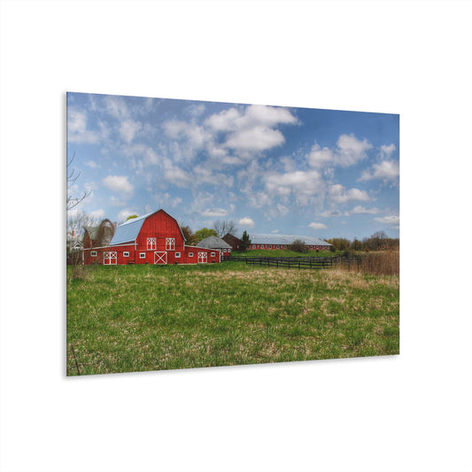 U R There Photography Delano Road Reds II Rustic Farmhouse Acrylic Wall Print
