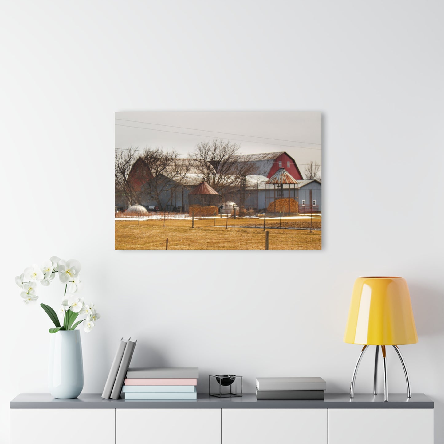 U R There Photography Hidden Red Rustic Farmhouse Acrylic Wall Print
