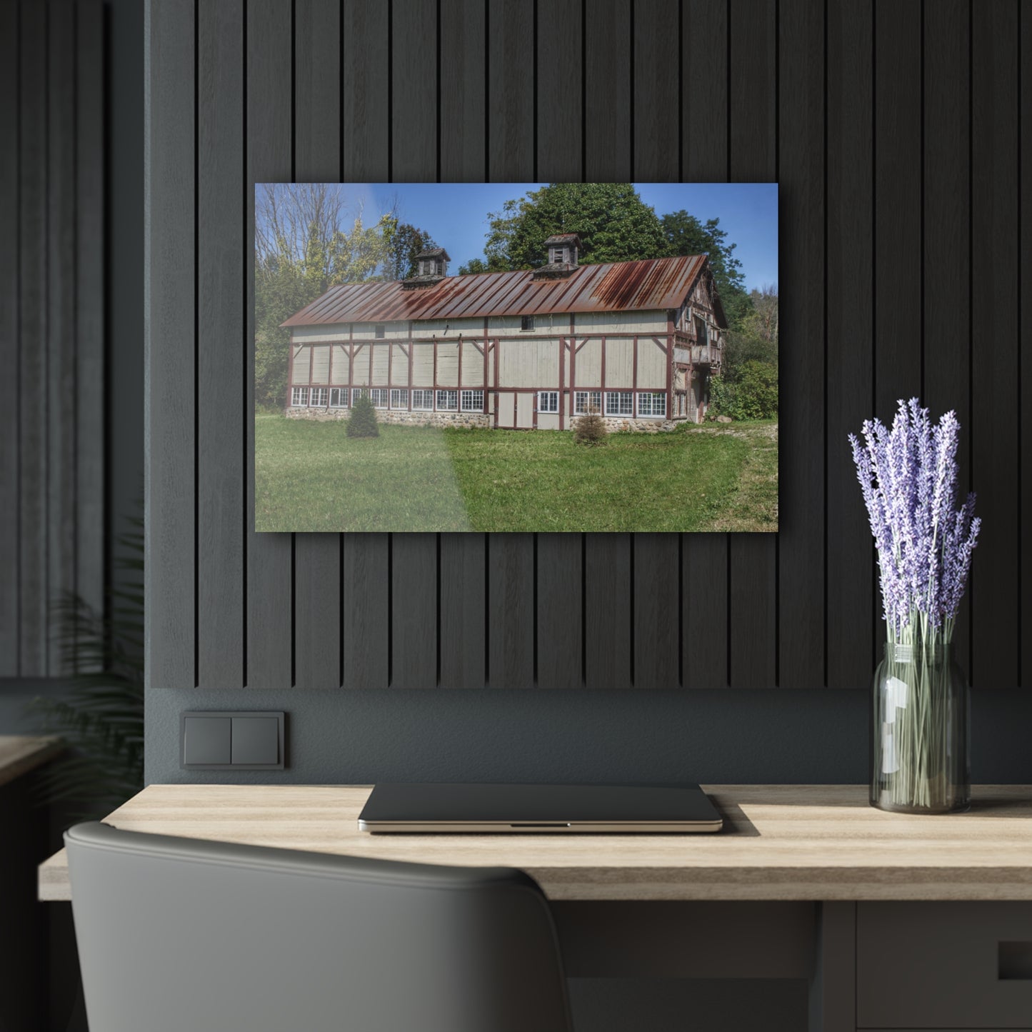 U R There Photography Bordman Road Rusted Rustic Farmhouse Acrylic Wall Print